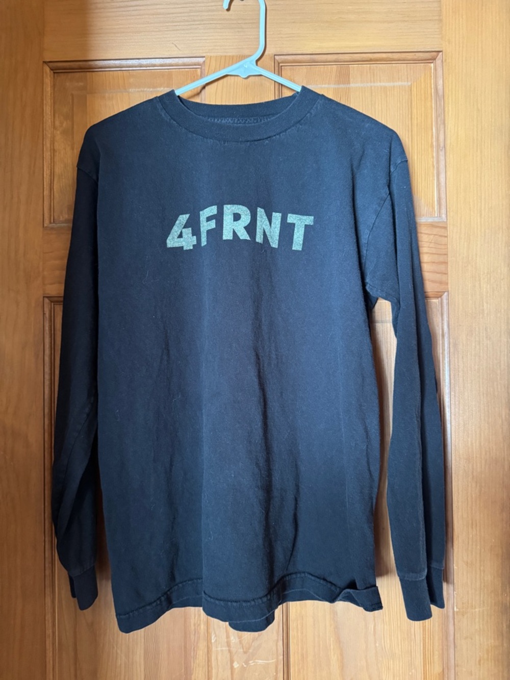 Mens 4FRNT Black Long Sleeve Graphic Tee
